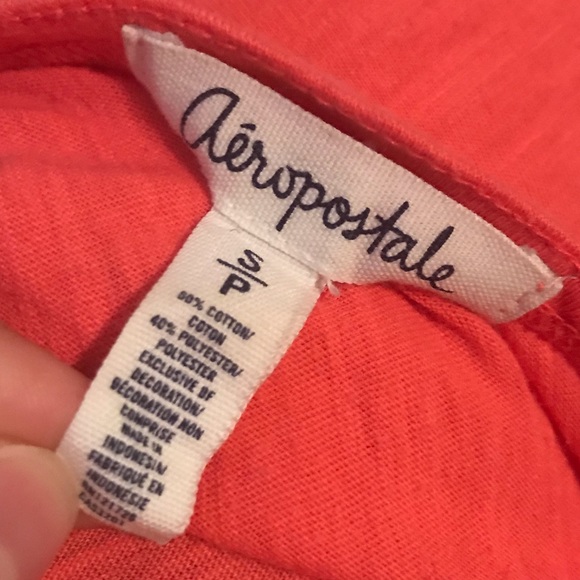 Aeropostale Open-Back Bow Cropped Shirt - Picture 3 of 4